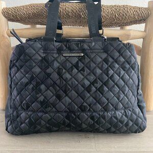 Gray-Black Quilted Camouflage Steve Madden Weekender Tote Bag, Crossbody Gym Bag